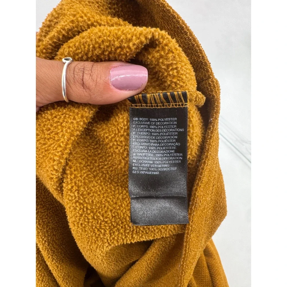 The North Face Mens Gordon Lyons 1/4 Zip Fleece Pullover Mustard Yellow Medium
